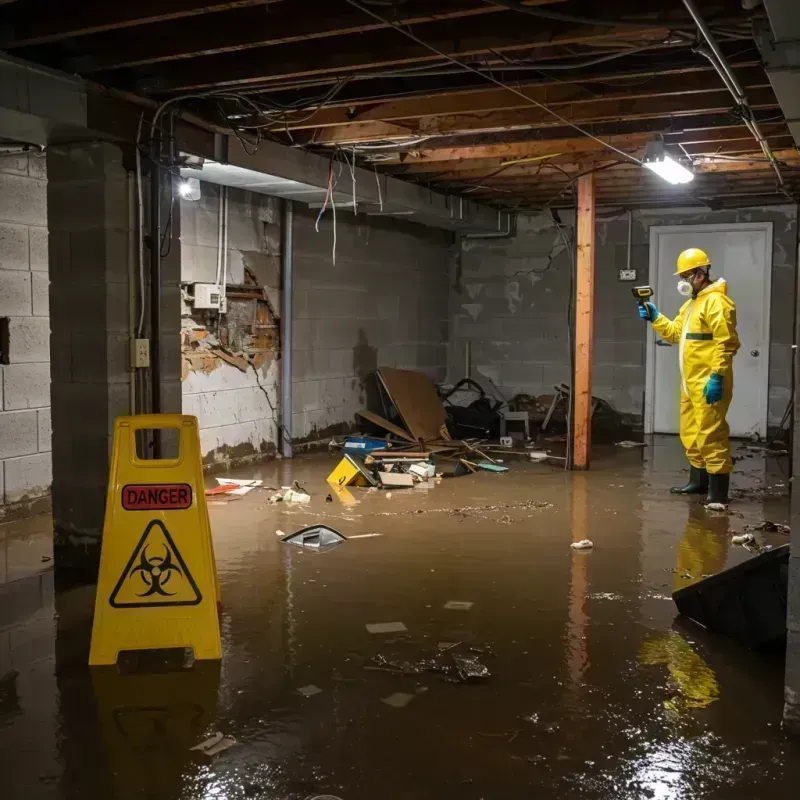 Flooded Basement Electrical Hazard in Eminence, MO Property